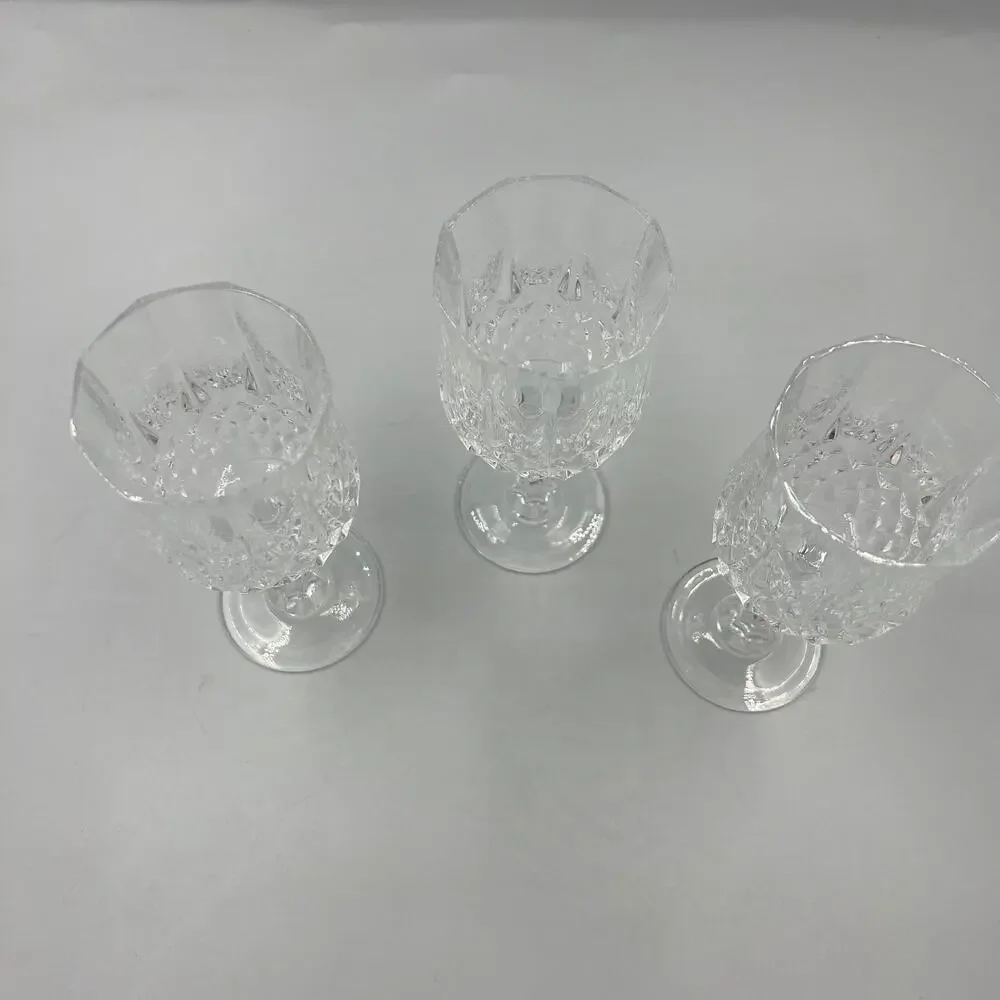 Vintage Luminarc Arc International Wine Cordial‎ Glasses 3 Piece Clear Crystal